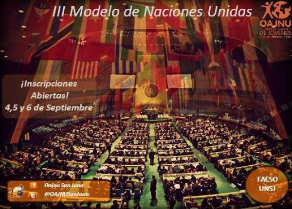 Universidad Nacional de San Juan - Inscripciones para el III Modelo  Binacional del Modelo de Naciones Unidas